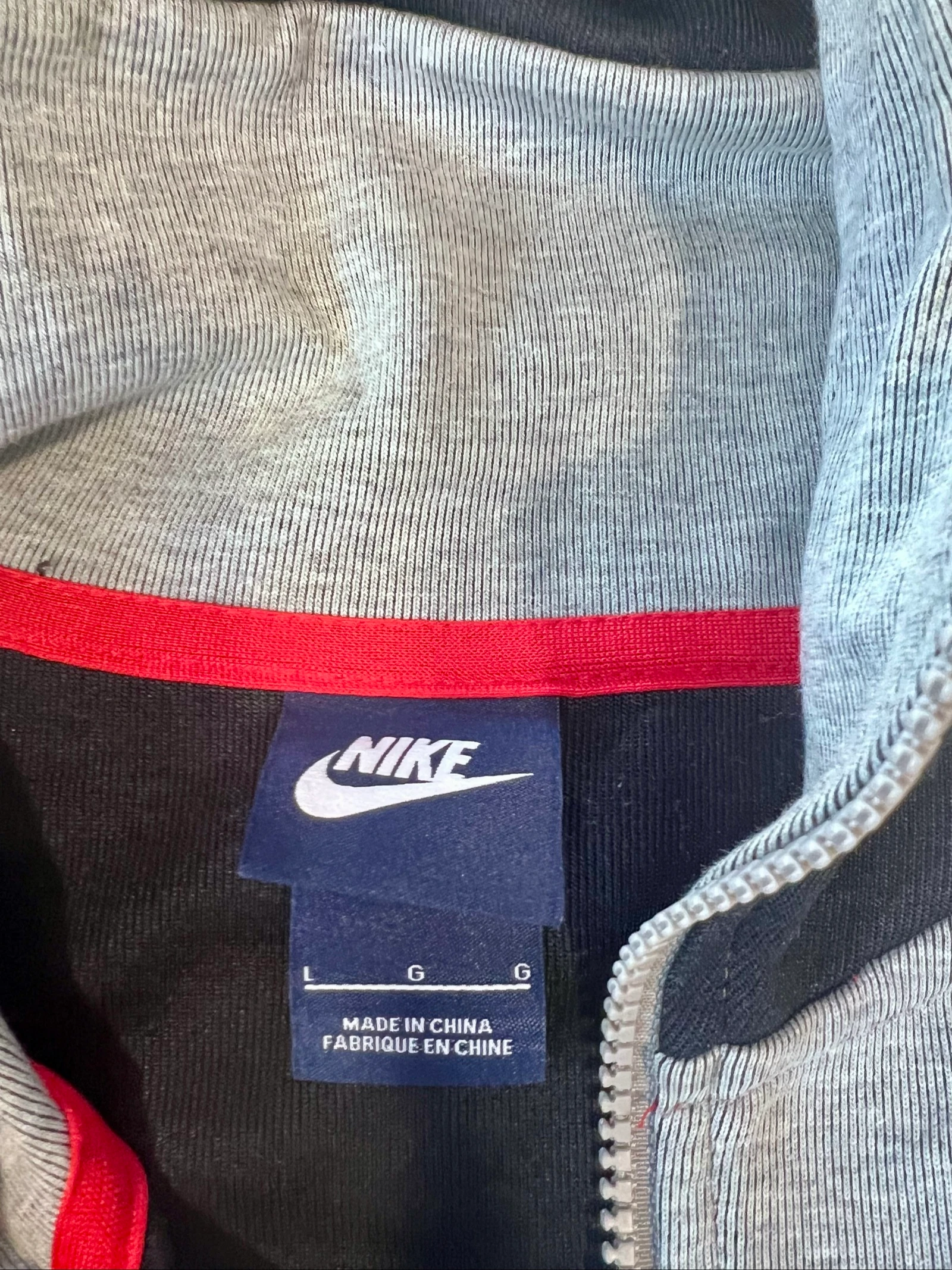 Chaqueta con capucha y cremallera Nike Tech Fleece / Windrunner gris y negro - Talla L – photo 3